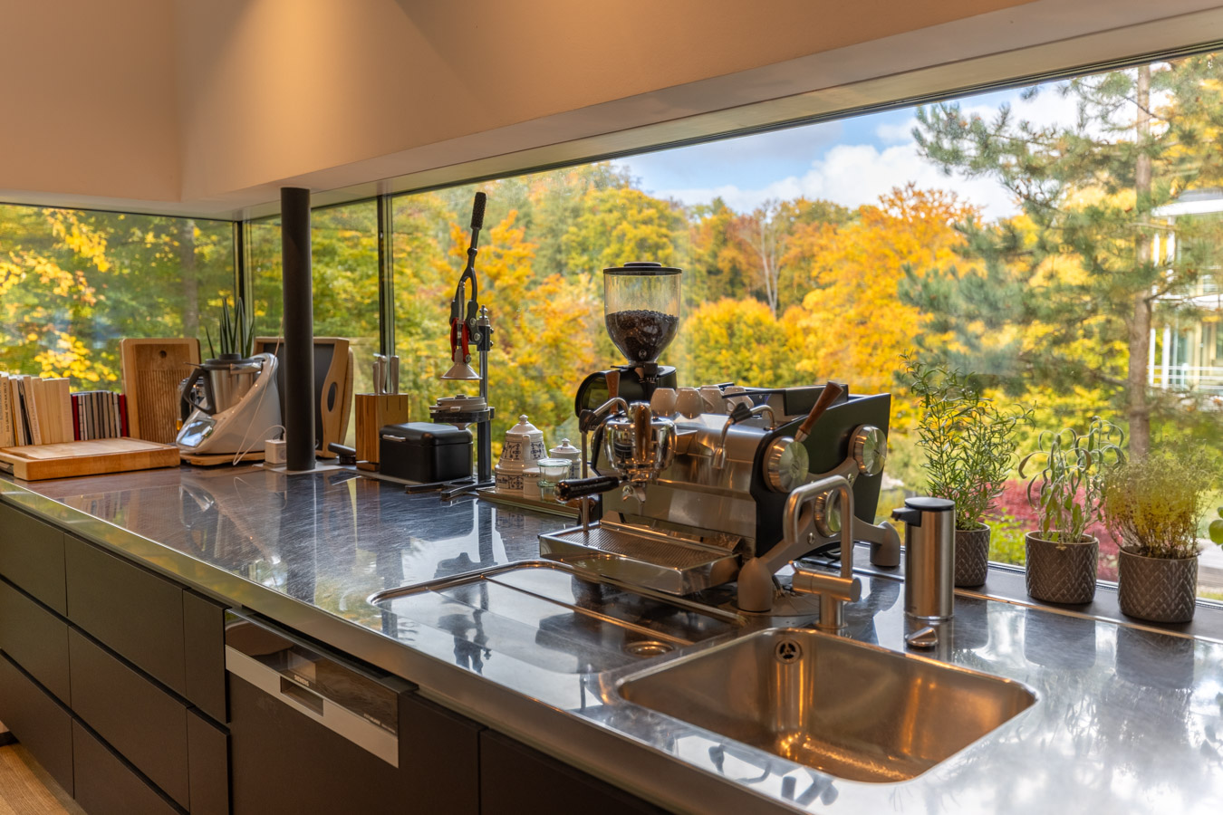 Mein Koch und Essbereich in den Baumwipfeln.